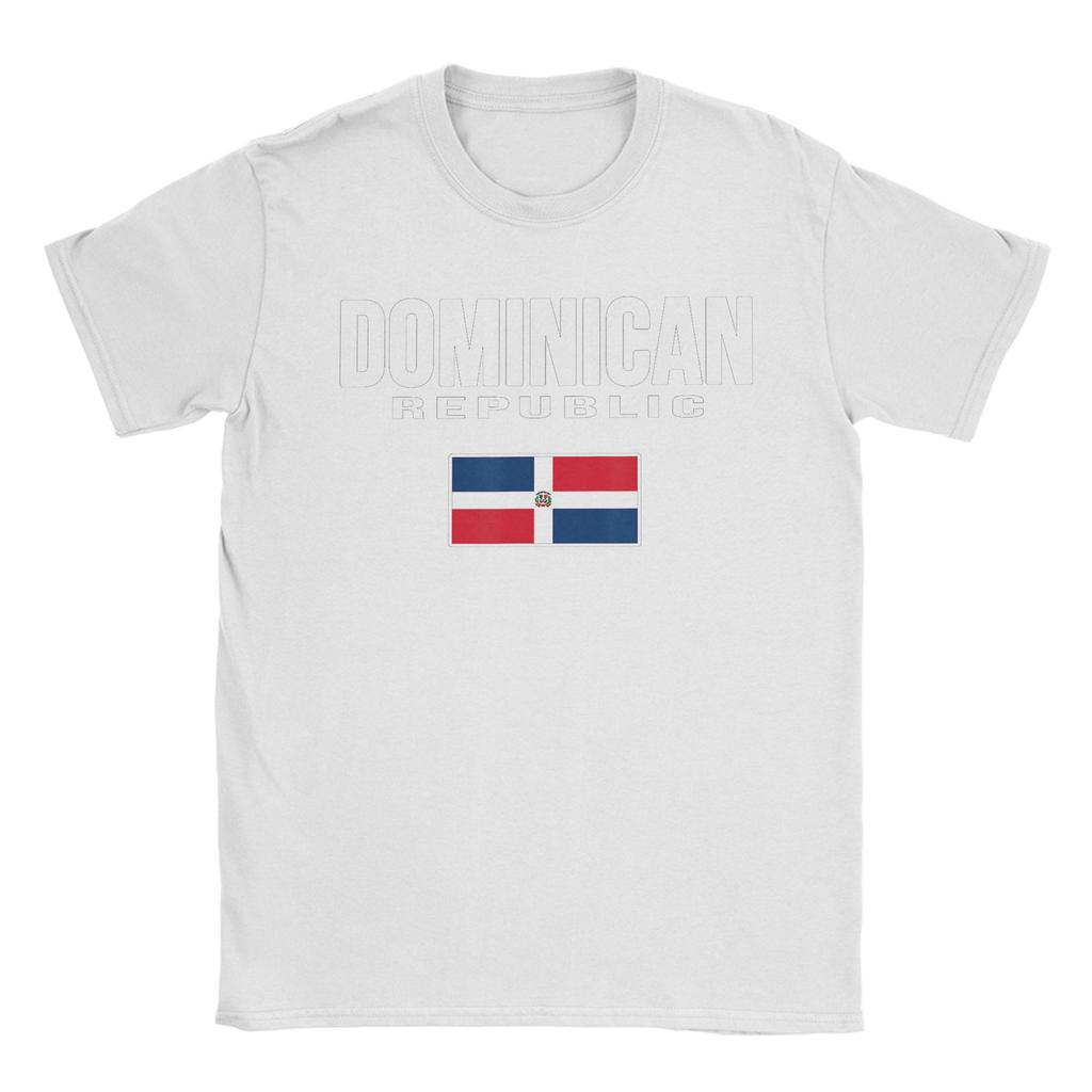 Vintage T Shirt Summer DR Dominican Republic Flag Republica Dominicana Souvenir TShirts for Unisex Plus Size Short Sleeve Tees
