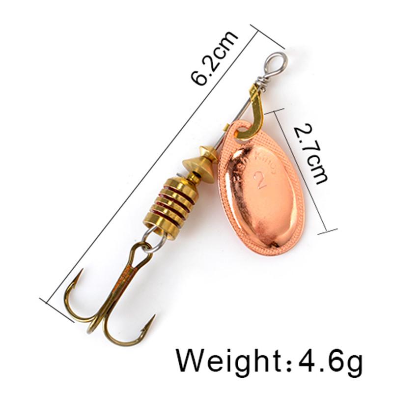 FISH KING Spinner Bait 3,9 г, 4,6 г, 7,4 г, 10,8 г, 15 г, приманки для ложки, металлические приманки для щуки с тройными крючками, искусственная приманка для окуня, рыболовная приманка