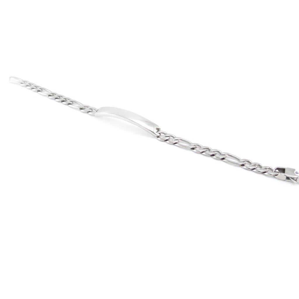 Les Trésors De Lily [J0992] - Silver 'Identity' Steel Curb Chain - 21 Cm 6 Mm