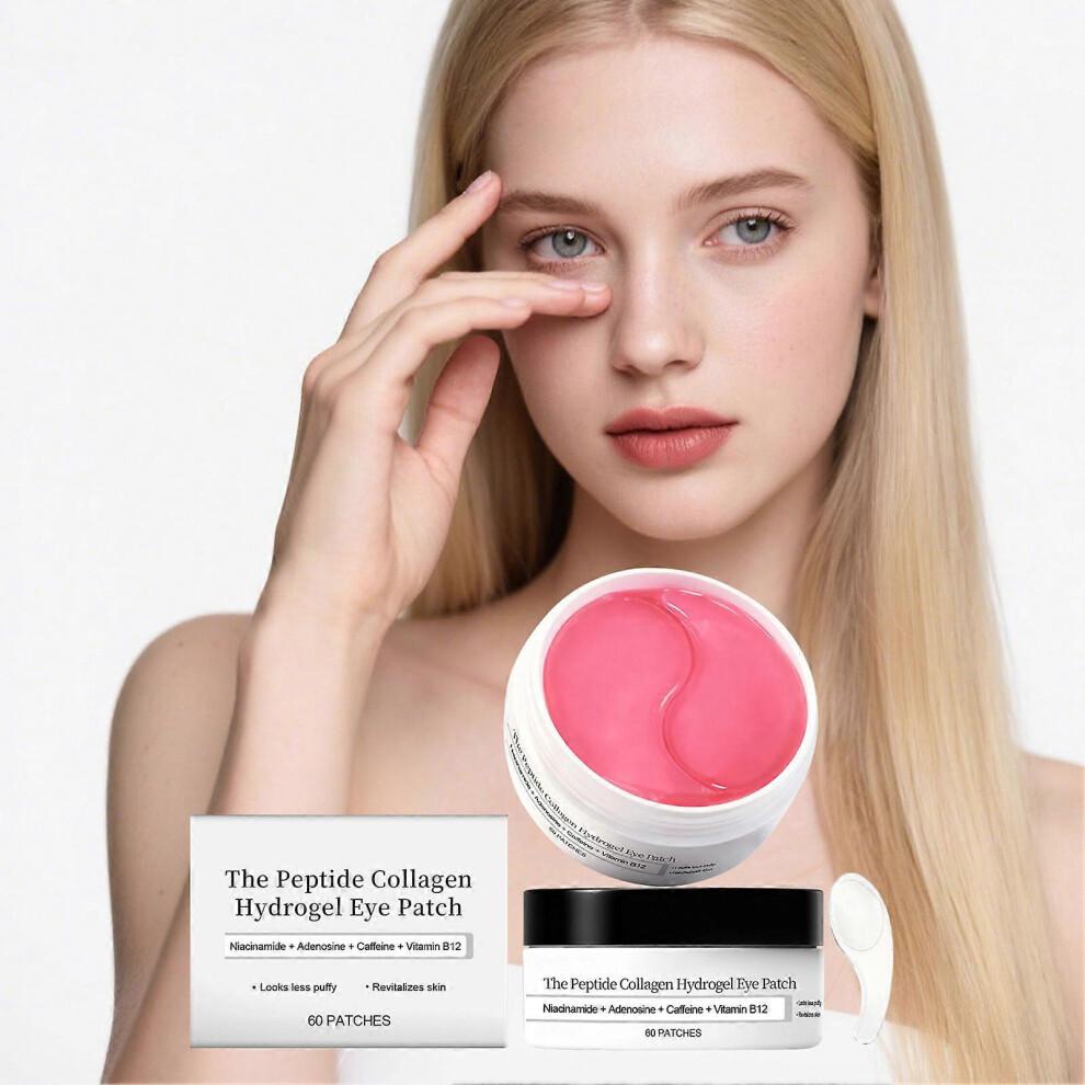 60 Stück Peptid-Kollagen-Augenmasken, Anti-Aging-Hydrogel-Patches gegen geschwollene Augen und Augenringe