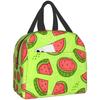 Cute Watermelon Lunch Bag Travel Work Picnic Bento Box Cooler Reusable Canvas Tote Boxes for Women Kids Insulated Lunch Bags