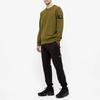 STONE ISLAND Толстовка оливкового цвета, окрашенная в готовом изделии, мужские топы, зеленый 741563051-V0058
