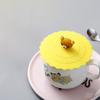 Мультяшная силиконовая крышка для чашки, универсальная кружка, керамическая крышка для чашки, герметичная пылезащитная круглая стеклянная чашка, крышка для чайной чашки, термостойкая