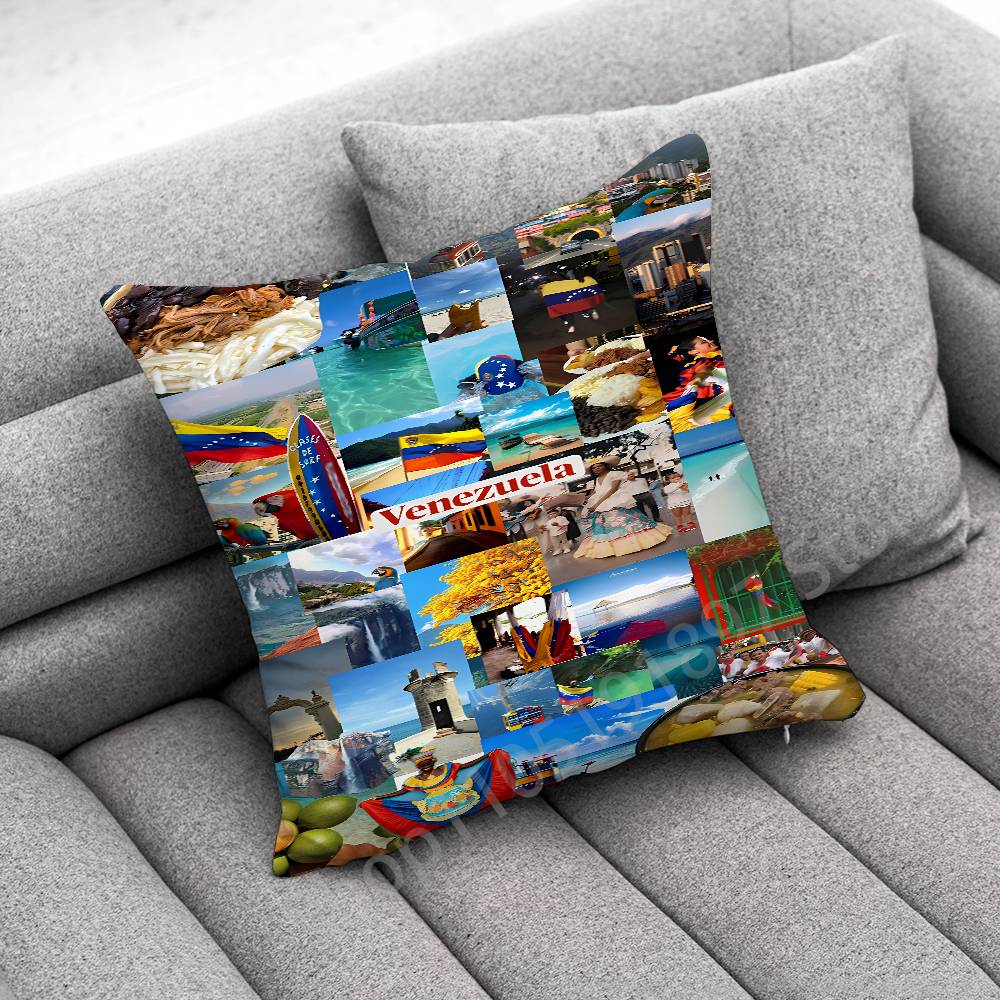 Venezuela Passport Flag Logo Throw Pillow Case For 55x55cm 40x40cm 45x45cm 50x50cm 30x30cm Square Office Pillowship Cover