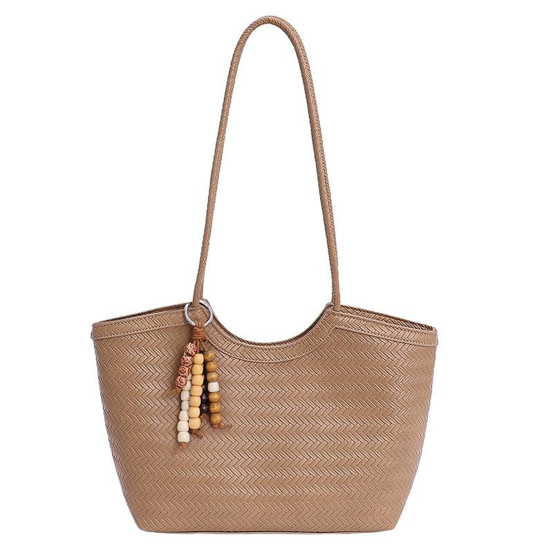 Сумки Большой вместимости сумки-тоут 2025 осень новые популярные плетеные сумки Универсальные наплечные сумки Зарубежный стиль сумки под мышкой
