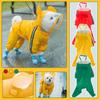 Cute Pet Dog Raincoat, Raincoat Body Covered With Hood, Reflective Night Light Strip, Double Waterproof Raincoat, Bear-shaped Pet Dog Hooded Cape