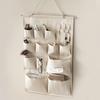 Wall-Mounted Fabric Storage Organizer for Door: Multi-Pocket Hanging Bedroom Dorm Room Cloth Pouch with Cell Phone Pocket