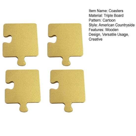 Деревянные подставки-пазлы Креативные забавные подставки для чая Набор фанерных игрушек-пазлов для детей Уникальная кухня, столовая, бар, офисный декор
