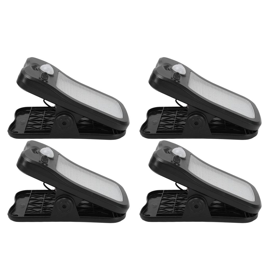 4pcs Clip On Solar Motion Sensor Lights 3 Modes Intelligent LED Light IP65 Water Proof for Fence Gutters Patio Camping
