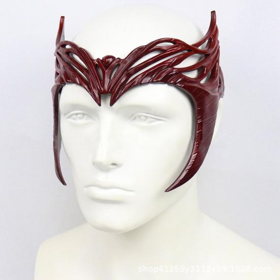 Алая Ведьма Корона Супергероя Косплей Головной Убор Нарядная Повязка На Голову Костюм Аксессуар для Хэллоуина Рождественская Вечеринка