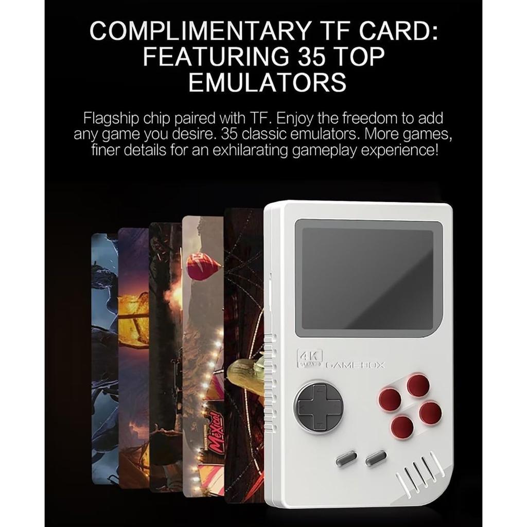 K8 Single System Open-source TV Game Console, 3D 4K High-definition Output Arcade Console, 2.4G Retro Handheld Game Console with Dual Controllers