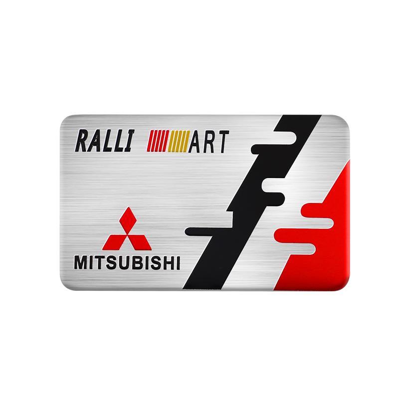 Car Styling 3D Aluminum Alloy Car Emblem Badge Decoration Sticker For Mitsubishi Lancer ASX Mirage Pajero-Sport Xpander Attrage