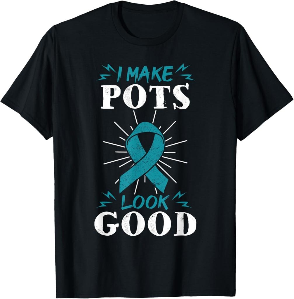 POTS Awareness Dysautonomia Cardiologists Turquoise Ribbon T-Shirt,men&women Unisex T-shirt