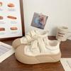Корейская обувь Clogs Platform Casual Female Sneakers 2024 Creepers Small Summer New Hook & Loop Leisure Small White Shoes Clogs Pl