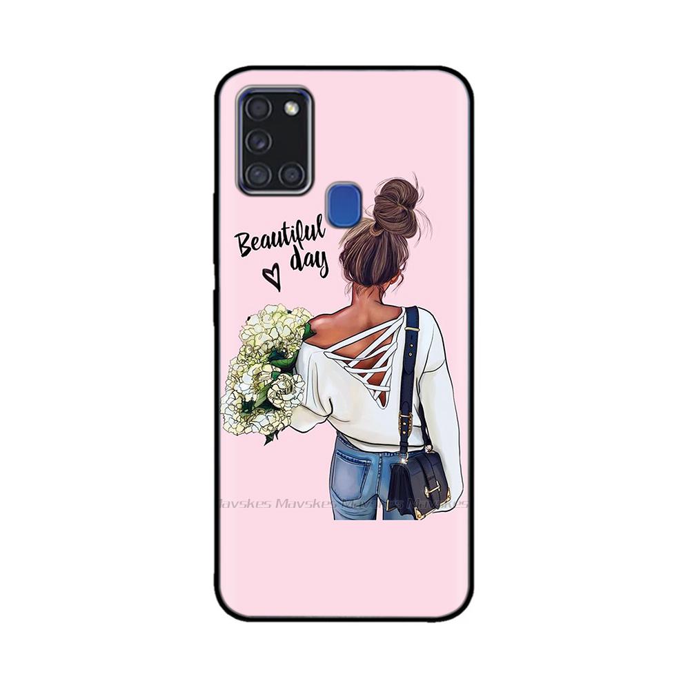 For Samsung A21S Case Silicone Back Protector Phone Soft TPU bumper Case on For Samsung Galaxy A21s GalaxyA21s A 21s a217 Cover