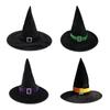Bending Angle Halloween Hat Velvet Devil Cap Cool Halloween Witch Wizard Hat Children