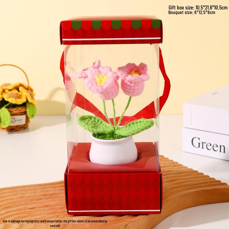 Handmade Sunflower Desk Decoration - Woven Bouquet Gift for Students & Girls
