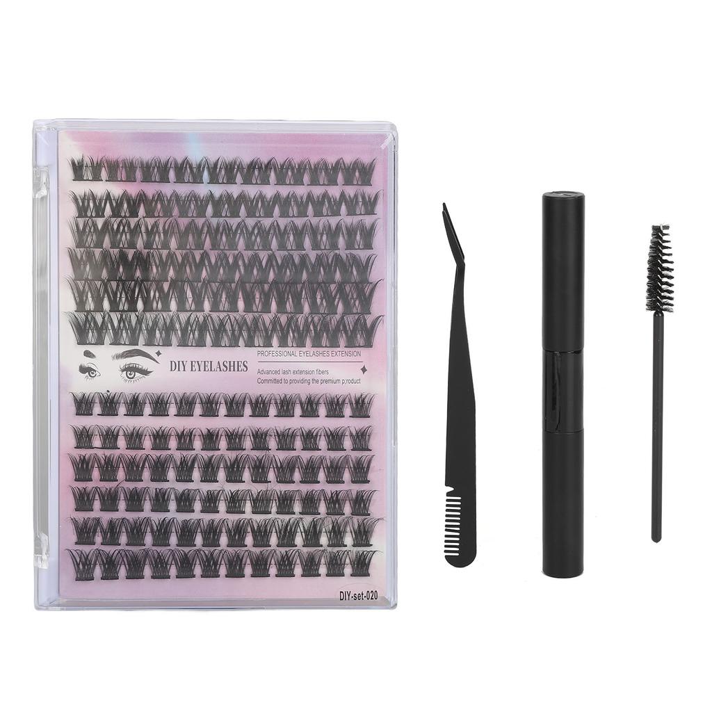 Набор для наращивания ресниц 126 шт. пучков, индивидуальный D-образный изгиб, набор для наращивания накладных ресниц с 3 мл U