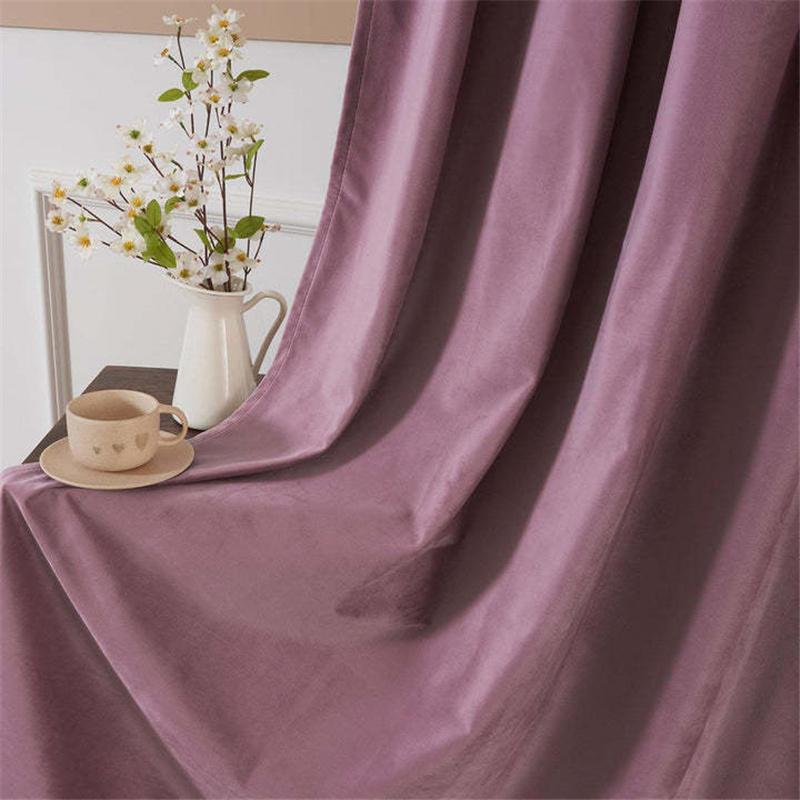 Модные современные однотонные бархатные затемняющие оконные шторы с высоким затенением, плотные шторы, декор для гостиной, спальни