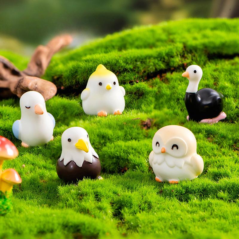 Мох Микроландшафт Украшение Мультфильм Милая Птица Утконос Фламинго Орел Животное Украшение Садовое Украшение