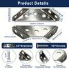 2/5/10set Corner Brackets Stainless Steel Furniture Angle Shelf Connector Cabinet Support Fixing Frame Corner Brace with Screw