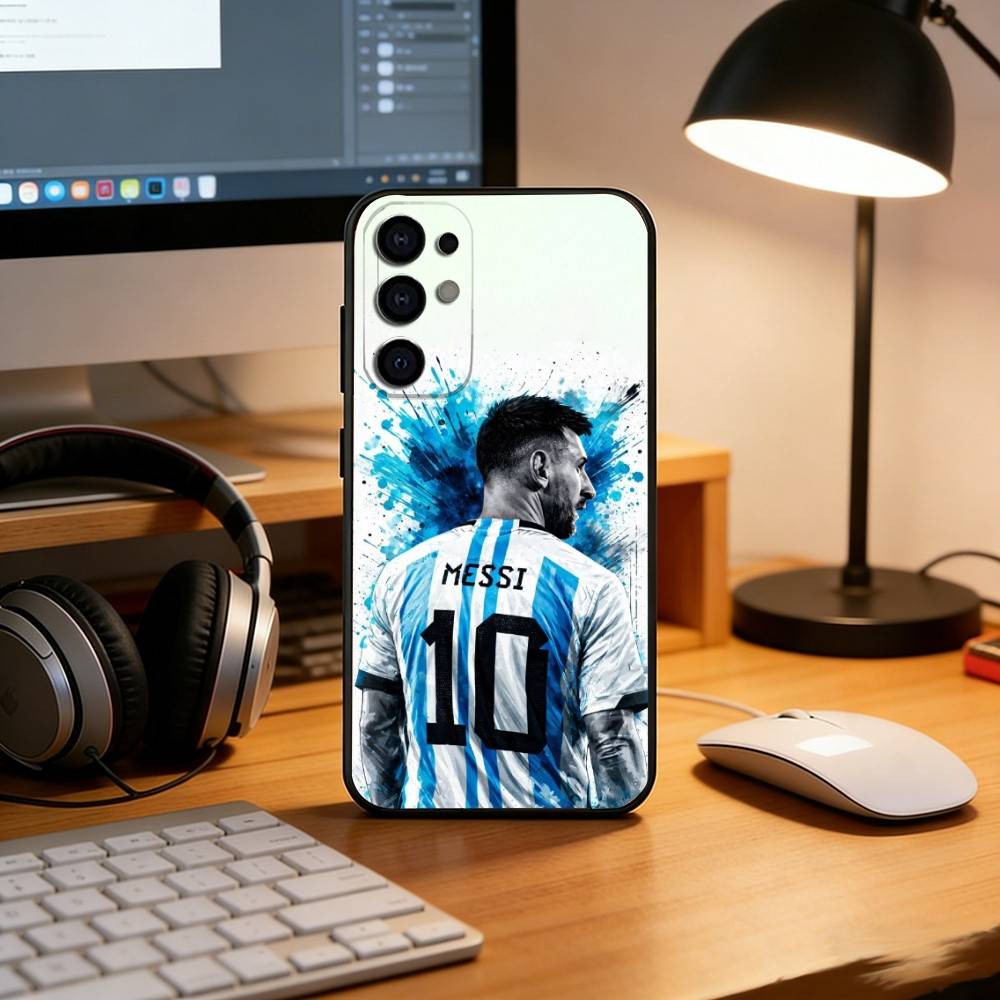 Чехол для телефона Лионель Месси Черный Силикон Мягкий Для Samsung S25,S24,S21,S22,S23,S30,Ultra,S20,Plus,Fe,Lite