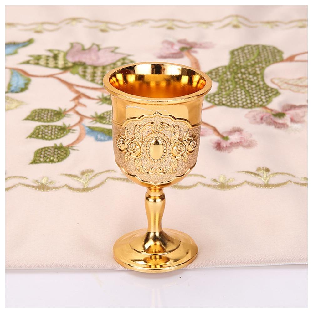 Creative Gold Vintage Wine Glasses Metal Drinkware White Wine Cup European-style Tableware Accessories Cocktail Cup Home Party