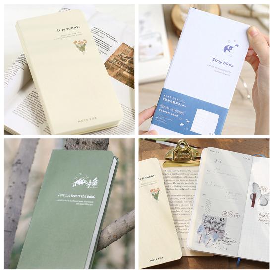 Еженедельный планировщик, 84 листа, 168 страниц, в твердом переплете, тонкий портативный, прямоугольный, с принтом «Горный лес», записная книжка, студенческие принадлежности