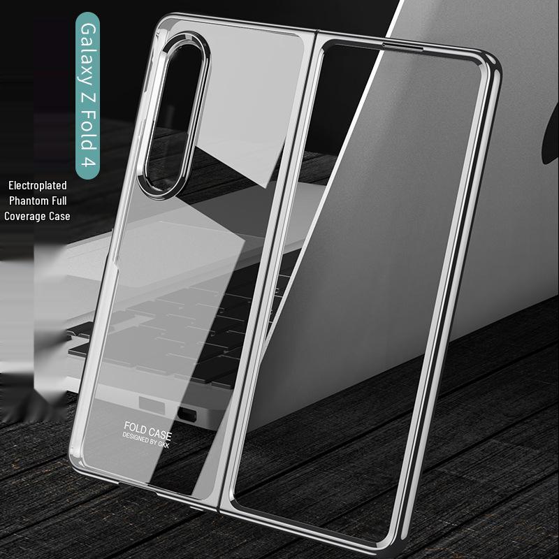 Samsung Fold4 Электроокрашенный Фантомный Прозрачный Жесткий Чехол-Ракушка из Поликарбоната - Однотонный, Складная Защита