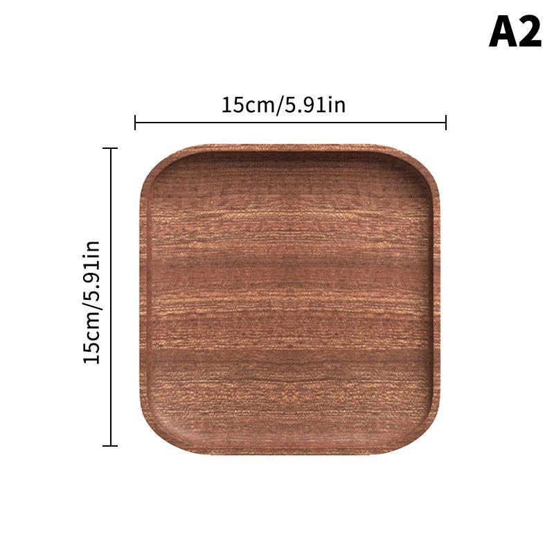 Large Size Walnut Wooden Tray Ins Wind Wooden Plate Dinner Plate Cake Bread Coffee Tea Solid Wood Plate Tray Serving Table Plate