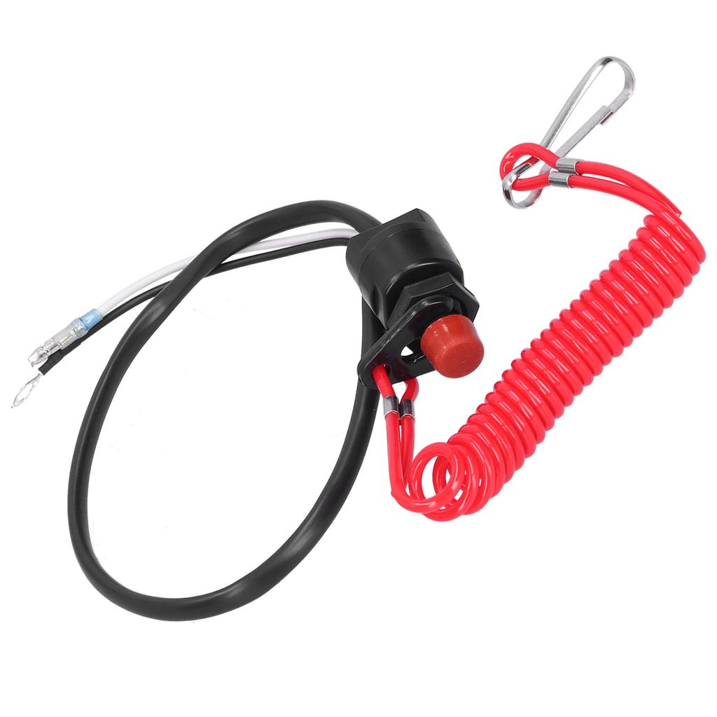 Universal Boat Outboard Engine Motor Kill Stop Switch With Safety Tether Lanyard Kit