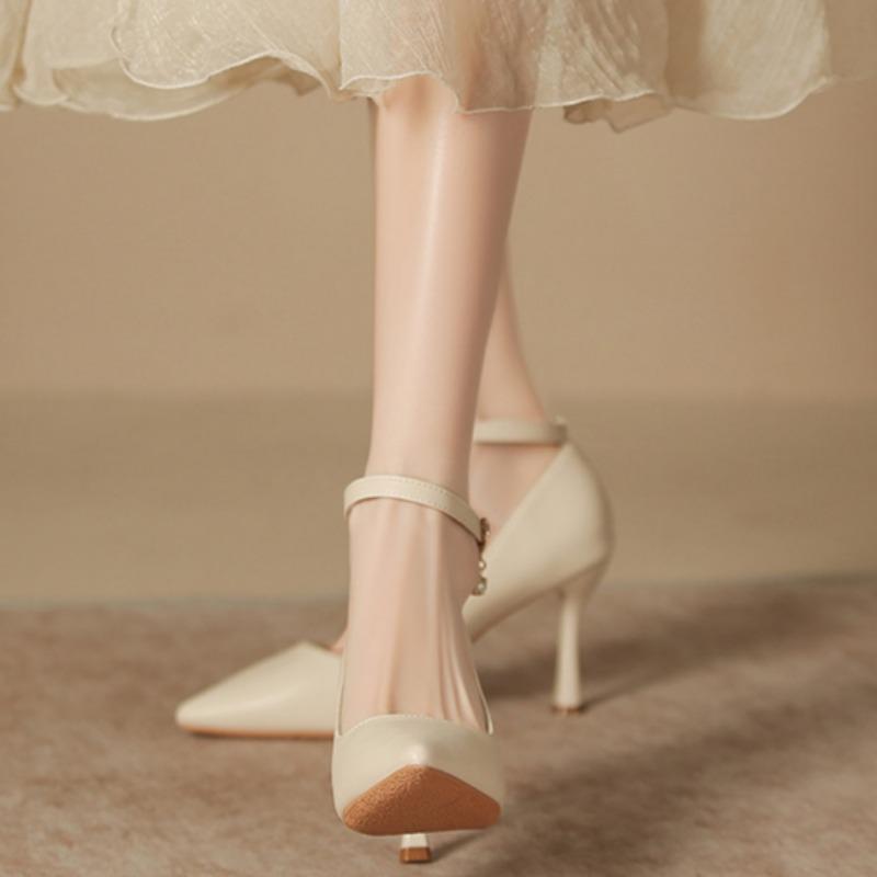 Новые стильные туфли на шпильках с острым носком и высокой шпилькой, с одной пряжкой, рабочие туфли для работы, универсальная женская обувь