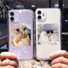 GYKZ Забавный чехол для телефона с изображением кошки, собаки, прозрачный чехол для iPhone 11 12 13 14 15 Pro MAX SE2022 XR X XS 7 8 Plus, мягкая силиконовая задняя крышка