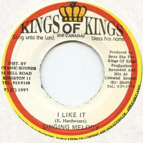 7-дюймовая пластинка SINGING MELODY - I Like It Kings Of Kings 1997 Ямайка Регги, Ска и Даб