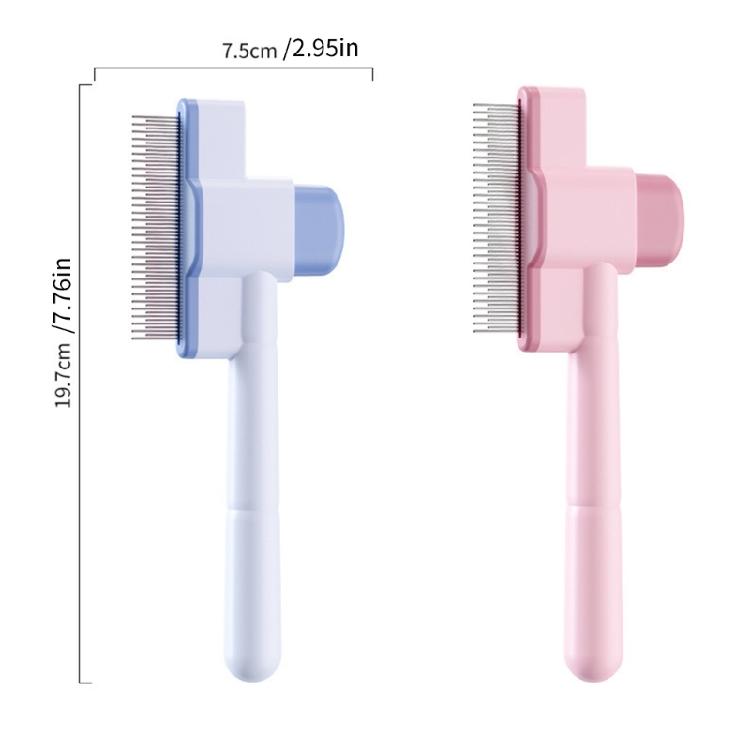 Cats Dog Comb Lice Cats Brush with Release Button Fleas Comb for Dogs Cats Pet Hair Removal Comb for Grooming Shedding