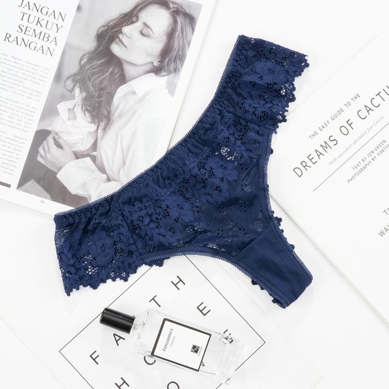 Сексуальные кружевные трусики, женское прозрачное нижнее белье с низкой талией, прозрачное нижнее белье-стринги