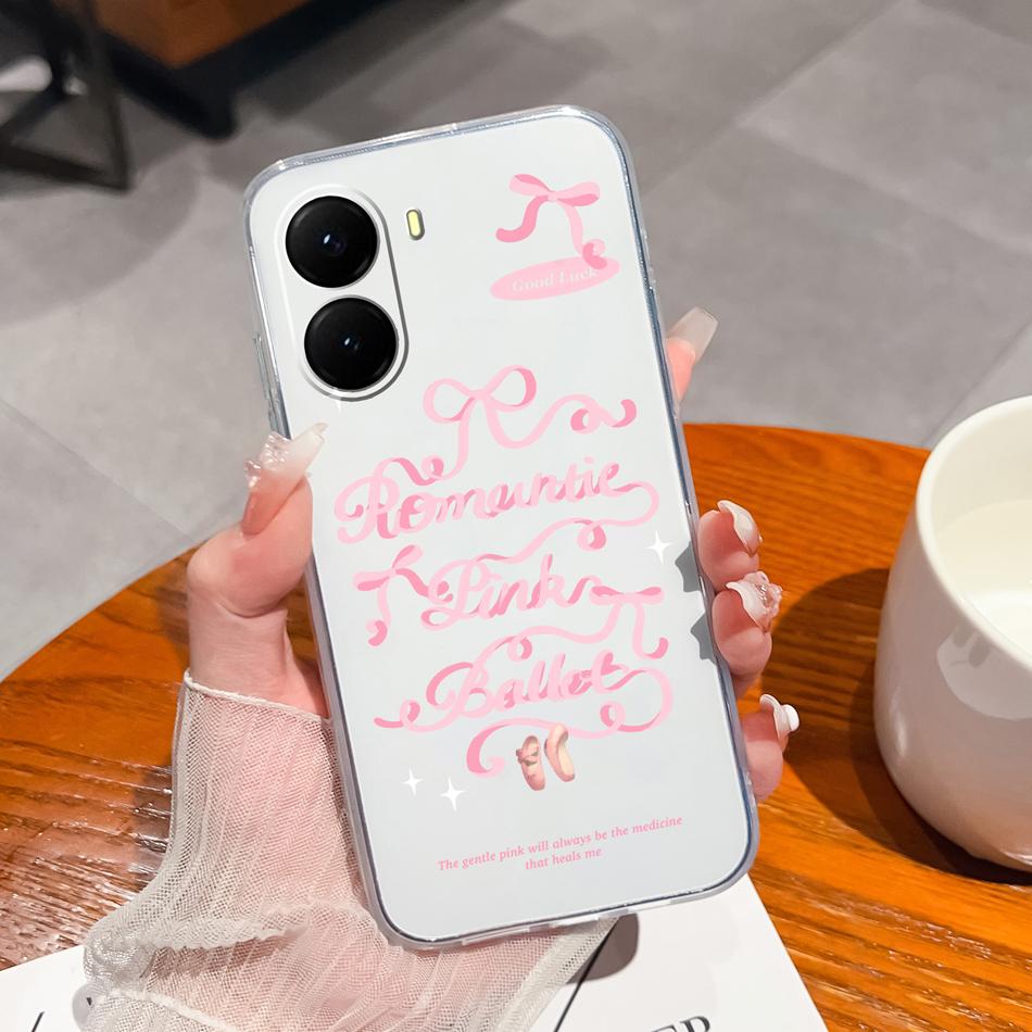 Прозрачный чехол для Poco X7 Pro Милый Кот Цветы Мягкий ТПУ Корпус для Xiaomi Poco X 7 Pro X7Pro Ударопрочный Задняя крышка телефона Fundas