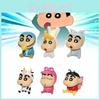 Crayon Shin 6pcs Chan Animals Costume Pvc Toy Model Desktop Decor Gift Christmas