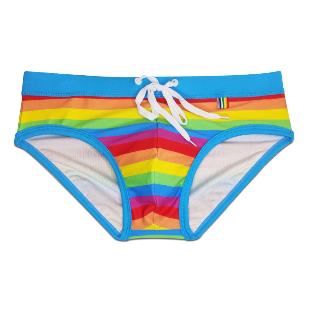 Pride Stripe Bikini Rainbow Мужской короткий сексуальный купальник для мужчин Купальники для серфинга с низкой посадкой