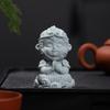 Guochao Black Myth Wukong Green Sandstone Figurine - Journey To the West Stone Monkey Ornament