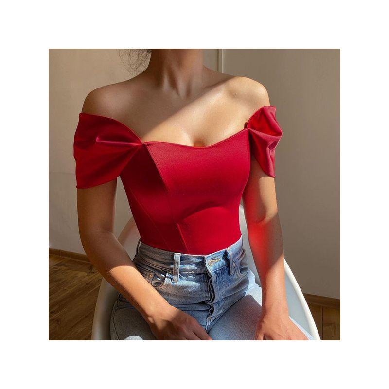 European and American Fishbone Girdle Cami Women Clothes Design off-Shoulder Sleeveless Sexy Tube Top Slim Fit off-Shoulder Top