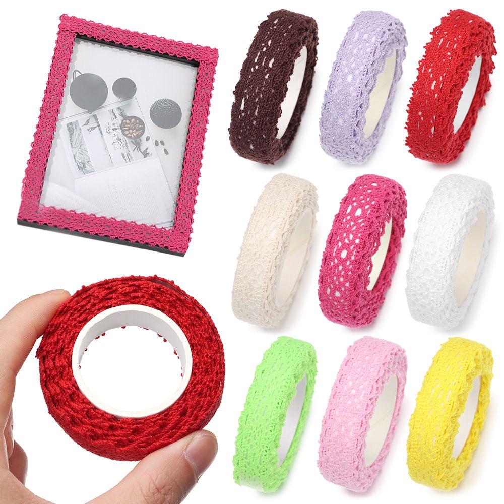 Подарки DIY Craft Самоклеящаяся лента для отделки Тканевая лента Кружевная ткань Отделка Кружевные ленты Наклейка