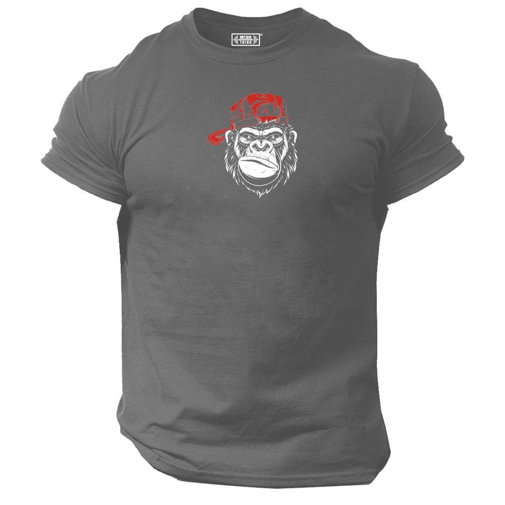 Cool Gorilla T Shirt Gym Clothing Bodybuilding Training Workout Exercise Mma Top