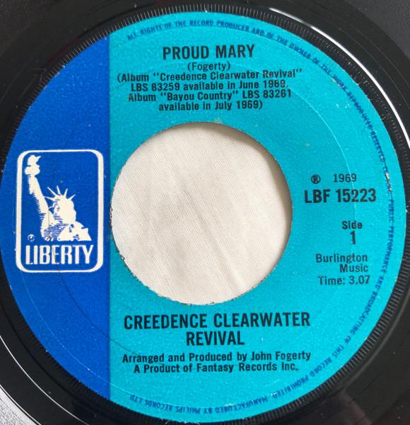 7-дюймовая пластинка CREEDENCE CLEARWATER REVIVAL Proud Mary LBF15223 Liberty 1969 UK Rock Б/у