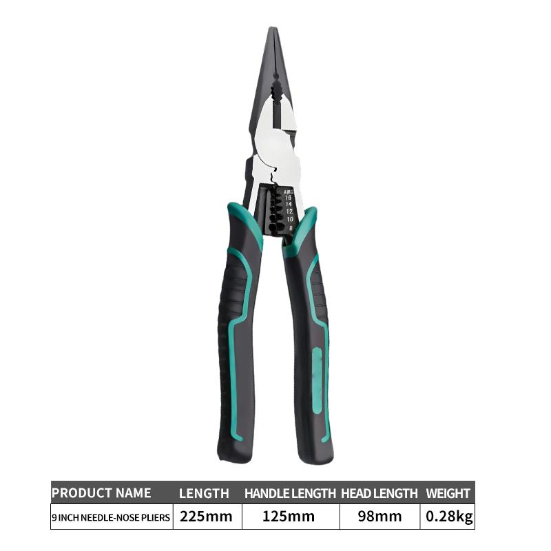 OEM Multi-Functional Electrical Pliers Industrial Grade DIY Wire Stripping Cutting Crimping Tools with Serrated Jaw Surface