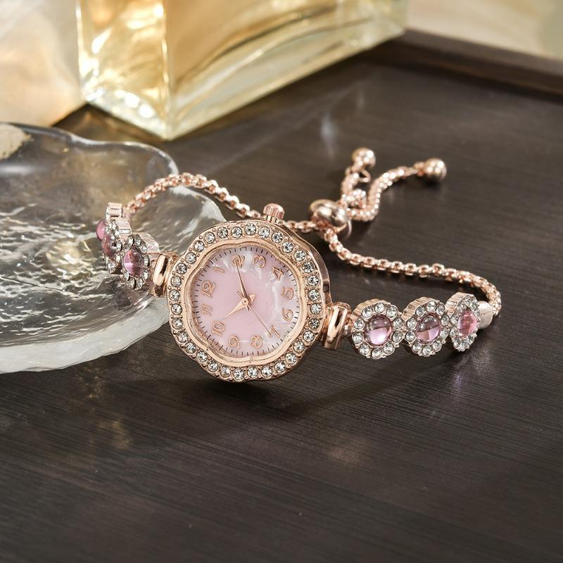 Женские часы с циферблатом-подсолнухом, полностью усыпанным бриллиантами, маленькие и тонкие, с высокоценным цифровым циферблатом, браслет