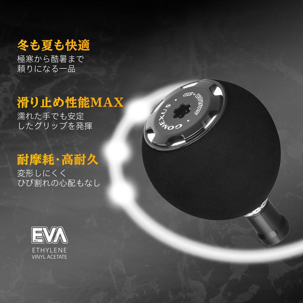 Gomexus E38 Ручка катушки Круглая сменная ручка для Daiwa Type S и Shimano Type A Спиннинговая Подходит для морских лодок и приманок Рукоятка, EVA, Тип,
