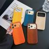 Край с узором под крокодила Чехол Для iphone 17 Air 16 15 14 Plus 13 12 11 Pro Max Жесткая задняя крышка из ПК и кожи