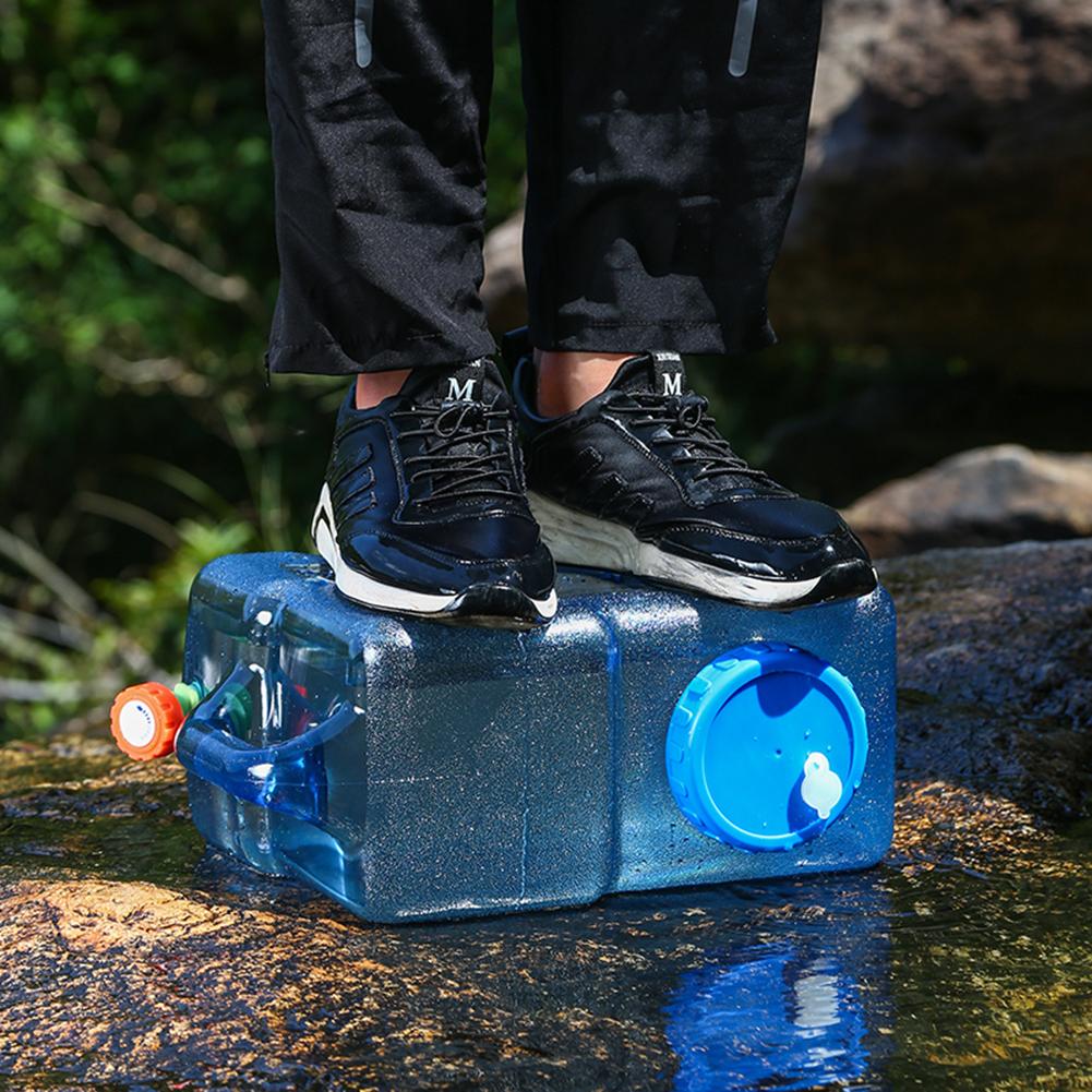 20-7.5L Large Capacity Water Container with Handle for Camping Drinking Water Storage Bucket Travel Water Canister with Faucet