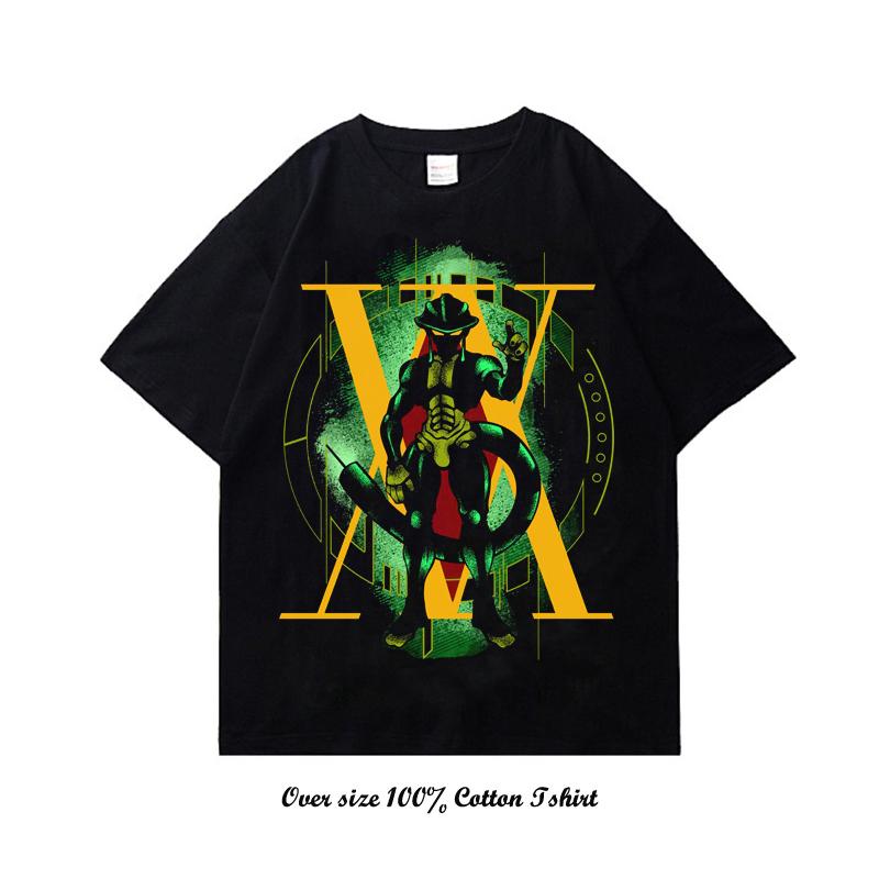 Японское аниме Hunter X Hunter футболка с графическим принтом винтажная больших размеров хлопковая футболка с круглым вырезом и коротким рукавом женская мужская